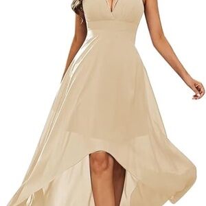 V-Neck Chiffon High-Low dress. Size 8. NWOT